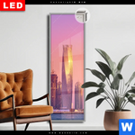 Leuchtbild Dia Sonnenaufgang In Dubai Schmal Produktvorschau mit dem Bild Sonnenaufgang in Dubai im Format Schmal.