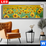 Leuchtbild Dia Sonnenblumenfeld Panorama Produktvorschau mit dem Bild Sonnenblumenfeld im Format Panorama.