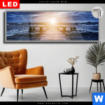 Leuchtbild Dia Sonnenuntergang Meer Panorama Produktvorschau mit dem Bild Sonnenuntergang & Meer im Format Panorama.