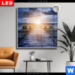 Leuchtbild Dia Sonnenuntergang Meer Quadrat Produktvorschau mit dem Bild Sonnenuntergang & Meer im Format Quadrat.