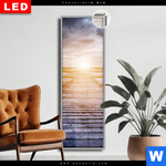 Leuchtbild Dia Sonnenuntergang Meer Schmal Produktvorschau mit dem Bild Sonnenuntergang & Meer im Format Schmal.