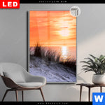 Leuchtbild Dia Sonnenuntergang Mit Duene Und Meer Hochformat Produktvorschau mit dem Bild Sonnenuntergang mit Düne und Meer im Format Hochformat.