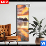 Leuchtbild Dia Sonnenuntergang Norwegen Schmal Produktvorschau mit dem Bild Sonnenuntergang Norwegen im Format Schmal.