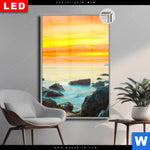 Leuchtbild Dia Sonnenuntergang Ueber Dem Meer Hochformat Produktvorschau mit dem Bild Sonnenuntergang über dem Meer im Format Hochformat.