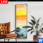 Leuchtbild Dia Sonnenuntergang Ueber Dem Meer Schmal Produktvorschau mit dem Bild Sonnenuntergang über dem Meer im Format Schmal.
