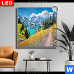 Leuchtbild Dia Sonniger Tag Am Gletscher Quadrat Produktvorschau mit dem Bild Sonniger Tag am Gletscher im Format Quadrat.