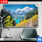 Leuchtbild Dia Sonniger Tag Am Gletscher Querformat Produktvorschau mit dem Bild Sonniger Tag am Gletscher im Format Querformat.