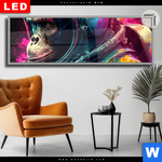 Leuchtbild Dia Space Monkey Panorama Produktvorschau mit dem Bild Space Monkey im Format Panorama.