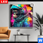 Leuchtbild Dia Space Monkey Quadrat Produktvorschau mit dem Bild Space Monkey im Format Quadrat.
