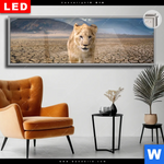 Leuchtbild Dia Spiegelbild Loewe Loewenjunges Panorama Produktvorschau mit dem Bild Spiegelbild Löwe & Löwenjunges im Format Panorama.