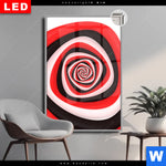 Leuchtbild Dia Spirale In Rot Weiss Schwarz Hochformat Produktvorschau mit dem Bild Spirale in rot weiß schwarz im Format Hochformat.