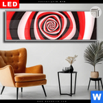 Leuchtbild Dia Spirale In Rot Weiss Schwarz Panorama Produktvorschau mit dem Bild Spirale in rot weiß schwarz im Format Panorama.