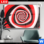 Leuchtbild Dia Spirale In Rot Weiss Schwarz Querformat Produktvorschau mit dem Bild Spirale in rot weiß schwarz im Format Querformat.