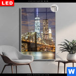 Leuchtbild Dia Stadtlichter New York Hochformat Produktvorschau mit dem Bild Stadtlichter New York im Format Hochformat.