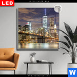 Leuchtbild Dia Stadtlichter New York Quadrat Produktvorschau mit dem Bild Stadtlichter New York im Format Quadrat.