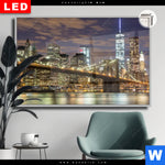 Leuchtbild Dia Stadtlichter New York Querformat Produktvorschau mit dem Bild Stadtlichter New York im Format Querformat.