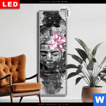 Leuchtbild Dia Statue Mit Blume Grunge Stil Schmal Produktvorschau mit dem Bild Statue mit Blume - Grunge-Stil im Format Schmal.