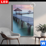 Leuchtbild Dia Steg Ins Meer Hochformat Produktvorschau mit dem Bild Steg ins Meer im Format Hochformat.