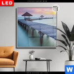 Leuchtbild Dia Steg Ins Meer Quadrat Produktvorschau mit dem Bild Steg ins Meer im Format Quadrat.