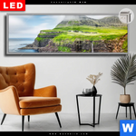 Leuchtbild Dia Steilkueste Am Meer Panorama Produktvorschau mit dem Bild Steilküste am Meer im Format Panorama.