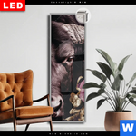 Leuchtbild Dia Stier Mit Blumen Schmal Produktvorschau mit dem Bild Stier mit Blumen im Format Schmal.