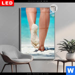 Leuchtbild Dia Strandspaziergang Hochformat Produktvorschau mit dem Bild Strandspaziergang im Format Hochformat.