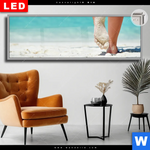 Leuchtbild Dia Strandspaziergang Panorama Produktvorschau mit dem Bild Strandspaziergang im Format Panorama.