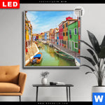 Leuchtbild Dia Strassen Von Venedig Quadrat Produktvorschau mit dem Bild Straßen von Venedig im Format Quadrat.