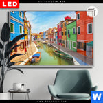 Leuchtbild Dia Strassen Von Venedig Querformat Produktvorschau mit dem Bild Straßen von Venedig im Format Querformat.