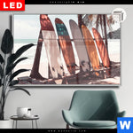 Leuchtbild Dia Surfbretter Und Palmen Querformat Produktvorschau mit dem Bild Surfbretter und Palmen im Format Querformat.