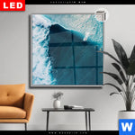 Leuchtbild Dia Surfer Welle Quadrat Produktvorschau mit dem Bild Surfer Welle im Format Quadrat.