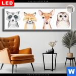 Leuchtbild Dia Tiere Des Waldes Panorama Produktvorschau mit dem Bild Tiere des Waldes im Format Panorama.