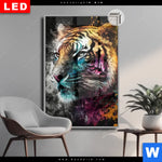 Leuchtbild Dia Tiger Im Farbrausch Hochformat Produktvorschau mit dem Bild Tiger im Farbrausch im Format Hochformat.