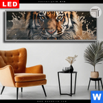 Leuchtbild Dia Tiger Im Wasser Panorama Produktvorschau mit dem Bild Tiger im Wasser im Format Panorama.