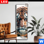 Leuchtbild Dia Tiger Staerke Und Natur Schmal Produktvorschau mit dem Bild Tiger - Stärke und Natur im Format Schmal.