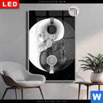 Leuchtbild Dia Totenkopf Yin Yang Hochformat Produktvorschau mit dem Bild Totenkopf Yin Yang im Format Hochformat.