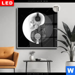 Leuchtbild Dia Totenkopf Yin Yang Quadrat Produktvorschau mit dem Bild Totenkopf Yin Yang im Format Quadrat.
