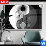 Leuchtbild Dia Totenkopf Yin Yang Querformat Produktvorschau mit dem Bild Totenkopf Yin Yang im Format Querformat.