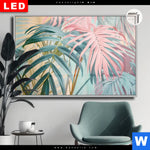 Leuchtbild Dia Tropische Blaetter In Pastellfarben Querformat Produktvorschau mit dem Bild Tropische Blätter in Pastellfarben im Format Querformat.