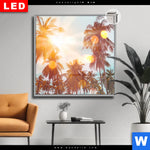 Leuchtbild Dia Tropische Palmen Quadrat Produktvorschau mit dem Bild Tropische Palmen im Format Quadrat.