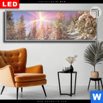 Leuchtbild Dia Verschneiter Wald Panorama Produktvorschau mit dem Bild Verschneiter Wald im Format Panorama.