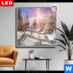 Leuchtbild Dia Verschneiter Wald Quadrat Produktvorschau mit dem Bild Verschneiter Wald im Format Quadrat.