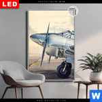 Leuchtbild Dia Vintage Flugzeug Hochformat Produktvorschau mit dem Bild Vintage Flugzeug im Format Hochformat.