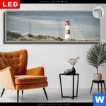 Leuchtbild Dia Vintage Leuchtturm Panorama Produktvorschau mit dem Bild Vintage Leuchtturm im Format Panorama.