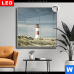 Leuchtbild Dia Vintage Leuchtturm Quadrat Produktvorschau mit dem Bild Vintage Leuchtturm im Format Quadrat.