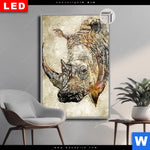 Leuchtbild Dia Vintage Nashorn Hochformat Produktvorschau mit dem Bild Vintage Nashorn im Format Hochformat.