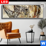 Leuchtbild Dia Vintage Nashorn Panorama Produktvorschau mit dem Bild Vintage Nashorn im Format Panorama.