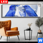 Leuchtbild Dia Vogelfreunde Panorama Produktvorschau mit dem Bild Vogelfreunde im Format Panorama.