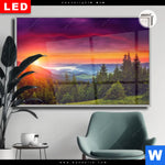 Leuchtbild Dia Wald Bei Sonnenuntergang Querformat Produktvorschau mit dem Bild Wald bei Sonnenuntergang im Format Querformat.