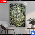 Leuchtbild Dia Wald Strasse Luftaufnahme Hochformat Produktvorschau mit dem Bild Wald & Straße Luftaufnahme im Format Hochformat.